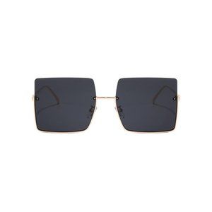 Fashion Half Rim Square Aviator Sunglasses